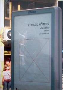 2004 Catalogo “ El rostro efímero” Alicante (tapa)
