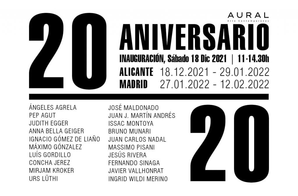 XXº ANIVERSARIO GALERÍA AURAL